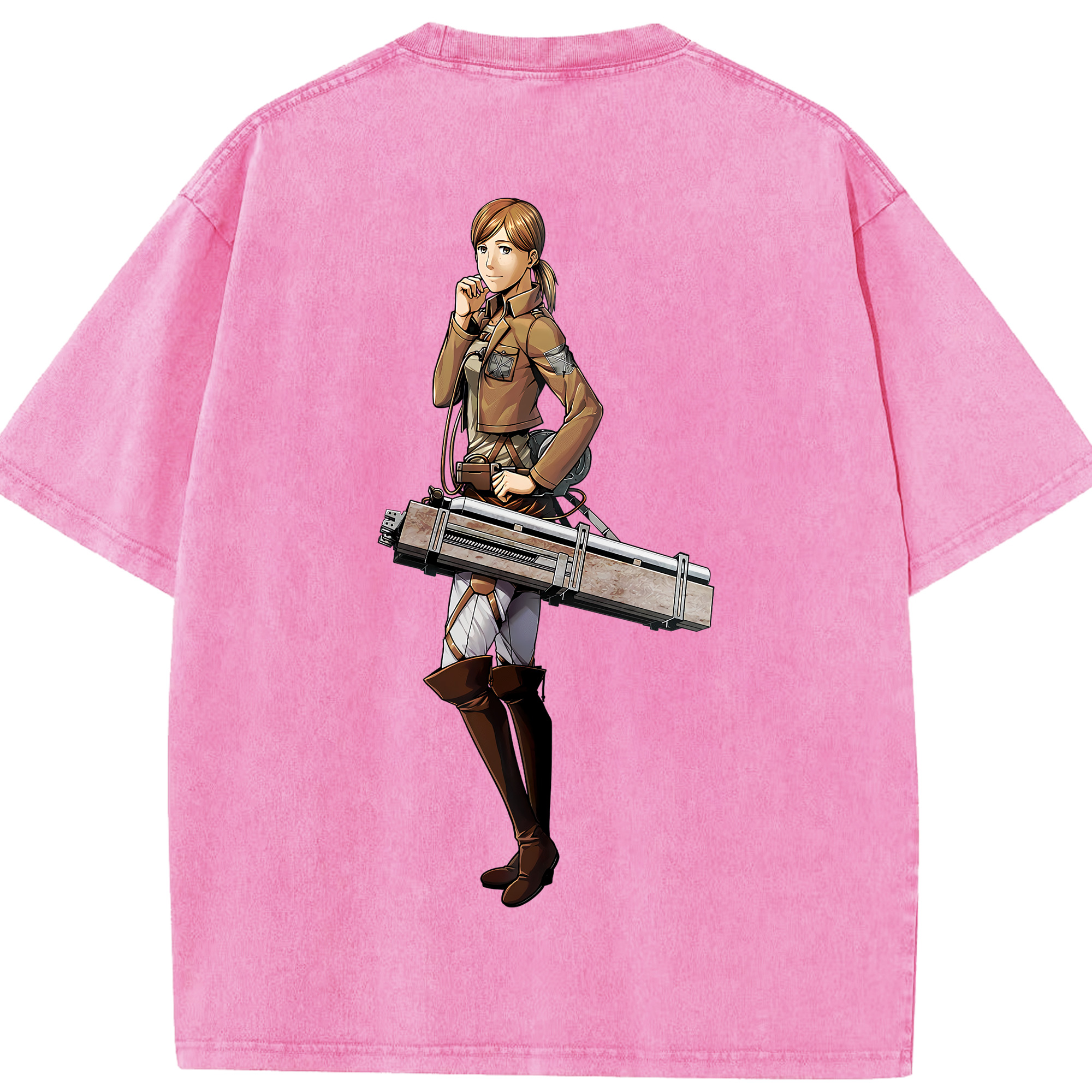（画像用） 進撃の巨人 Attack on Titan 綿100% ヴィンテージ風 半袖Tシャツ（背面プリント）